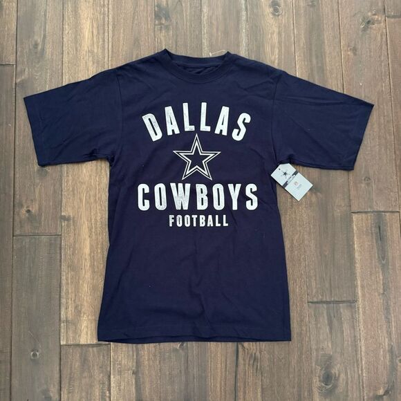 Dallas Cowboys Football NFL Team Apparel Navy Blue Tee Men’s S NWT - Picture 1 of 5
